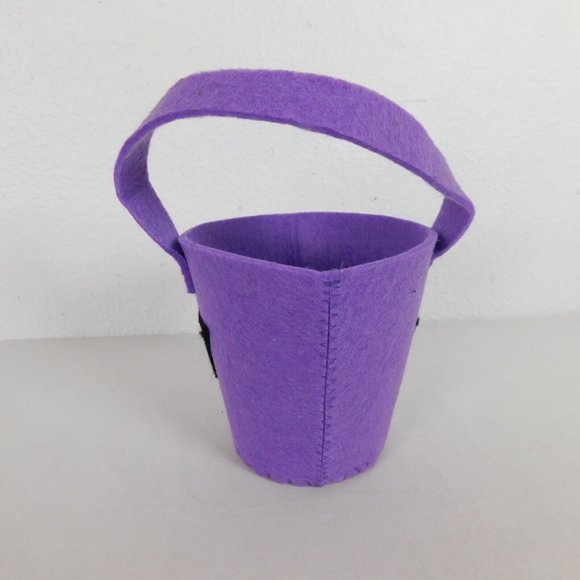 4 Halloween Felt Buckets Pumpkin Monsters Boo Trick or Treat Party Goodies 5" - Picture 8 of 11